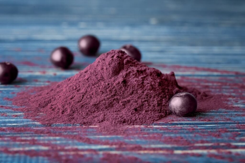 Acai uogos ir jų milteliai